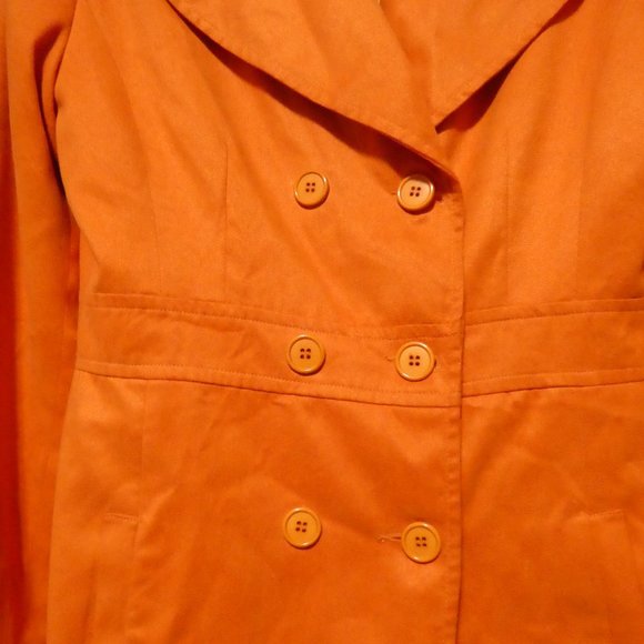 INFLUENCE DE NAF NAF | GWI 11 BL T 38 | Gorgeous Orange Pea Coat | NWOT - Picture 9 of 16